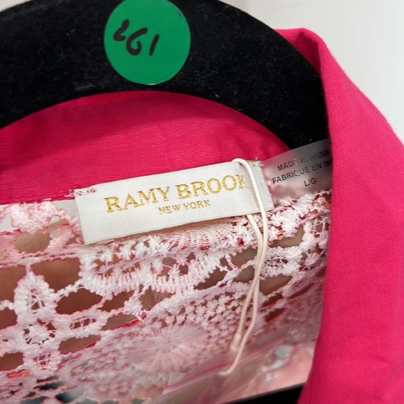 Ramy Brook Gary Princed Lace Swim Cover Up Shirt - Picture 7 of 8